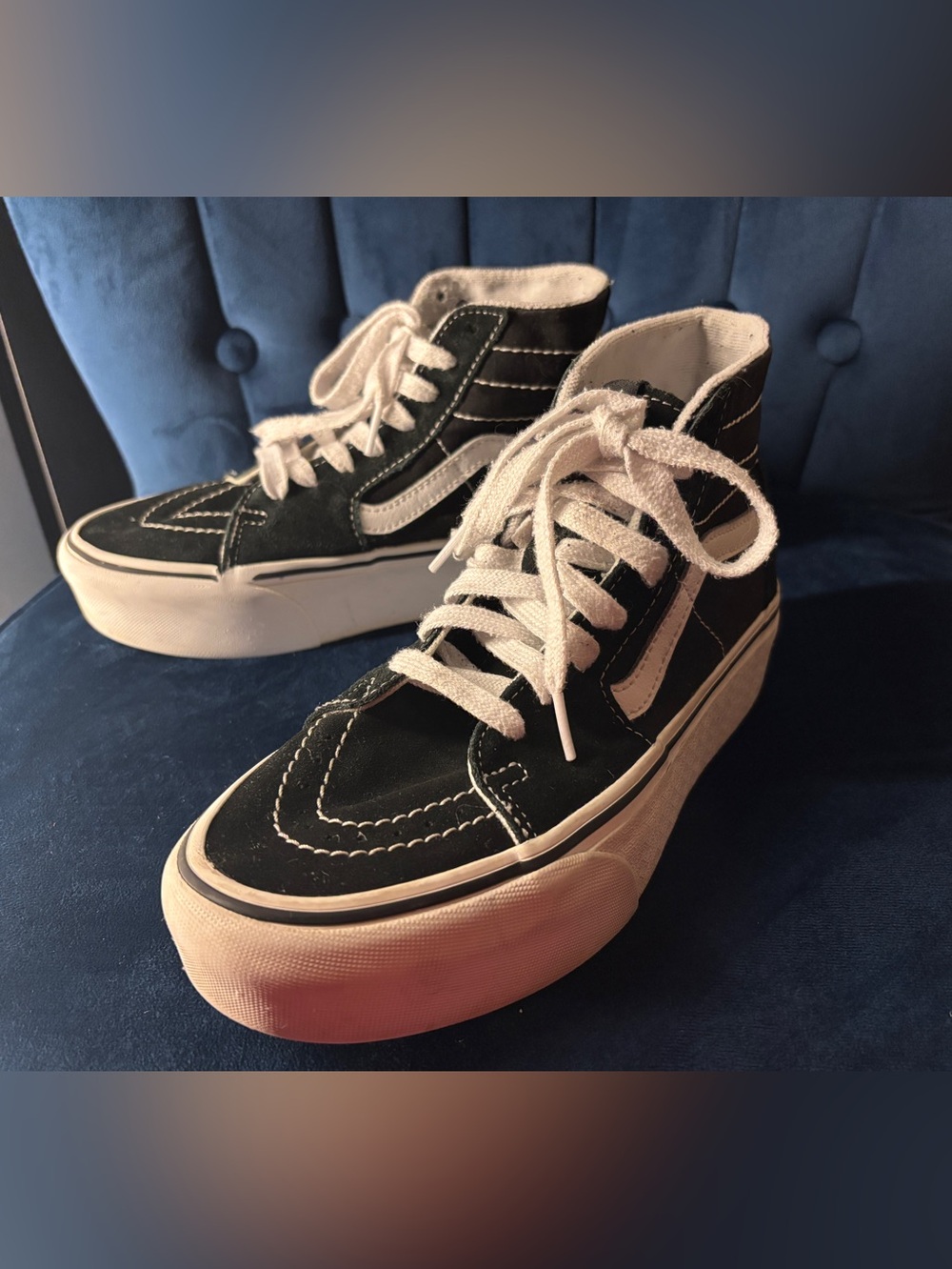 Vans Black and White High-Top & Low-Top Skate Sneakers - Picture 2 of 3
